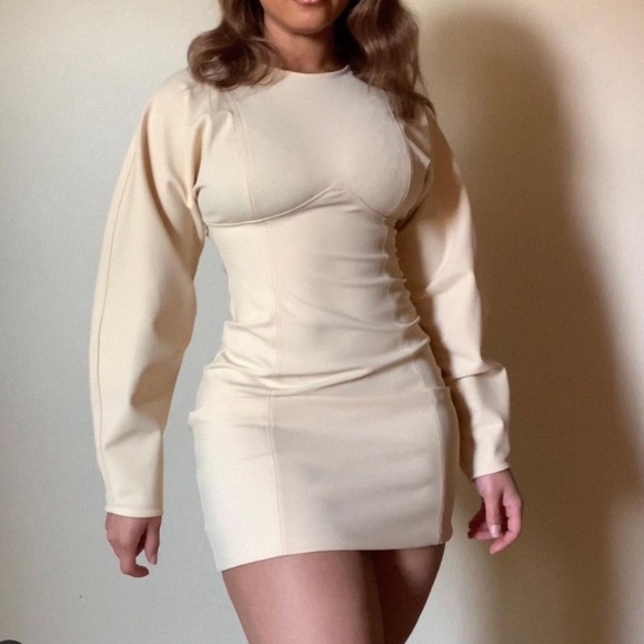 neoprene effect dress zara
